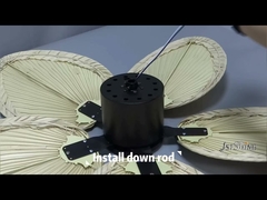 클래식 장식 천장 선풍기 빌라 이국적인 말레이시아 팜 블레이드 5개