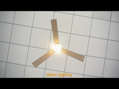 3개의 자연적인 합판 잎 플러시 마운트 빛 없는 장식적인 천장 선풍기