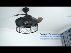 빛과 원격 제어를 가진 42 인치 농가 침실 보이지 않는 천장 선풍기