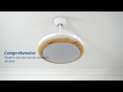 접이식 블레이드 3개 거실 침실 레스토랑용 밝은 색상 변경 천장 선풍기 3개