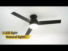 5개 속도 원격 제어 장식적인 천장 선풍기 Mdf 잎 검정 플라스틱