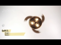 농가 거실 침실 부엌을 위한 산업 플러시 마운트 검정 천장 선풍기