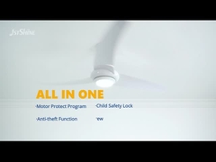 조용한 천정 선풍기 하얀 현대 ABS 선풍기 Dc는 리모콘으로 천정 선풍기를 주도했습니다