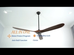 70 인치 리모콘과 3 고체 목재 천정 선풍기는 직류 전동기를 완화합니다