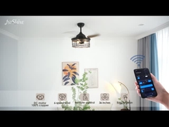 36인치 천장 팬 스틸 케이지 E27*3 램프 후집 블레이드 실내 산업 레트로