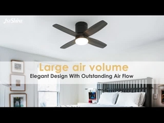 36 인치 현대 LED 보이지 않는 천장 팬 미니 4 접합판 블레이드 낮은 프로필 디밍 라이트