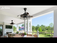 42 인치 농장 E27 현대 LED 보이지 않는 천장 팬 후집 블레이드 천장 팬 조명