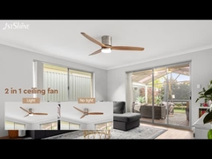 2 IN 1 천장 팬 원격 낮은 천장 LED 조명과 함께 단단한 나무 블레이드