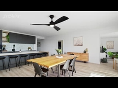 2in1 천장 팬 가벼운 DC 모터 고속 블랙 스마트 팬