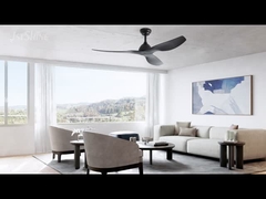 52인치 매트 블랙 DC 천장 팬 매끄러운 ABS 블레이드 원격 제어