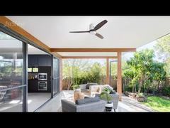 거실용 조명 포함 52인치 플러시 마운트 천장 선풍기, AC 모터