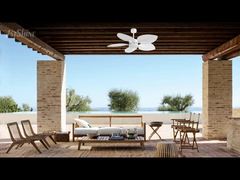 가벼운 ABS 밸드 조용 한 DC 모터와 함께 장식적인 열대 천장 팬