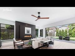 52인치 솔리드 우드 천장 선풍기 내추럴 엘레강스, 강력한 DC 모터 포함