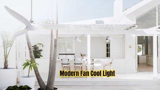 52인치 흰색 현대 천장 선풍기 LED 조명