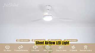 52인치 현대적인 흰색 천장 선풍기 LED 조명