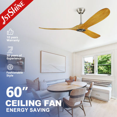 품질  Hotel Decorative Wooden Blade Ceiling Fan With DC Motor Remote Control 공장