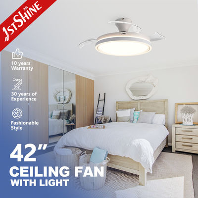 품질  Flush Mounted 42" Retractable Ceiling Fan Light DC Motor 6 Speed Remote Control 공장