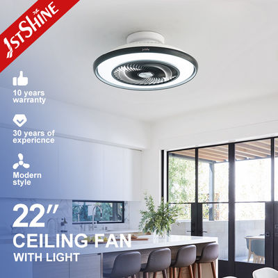 품질  22 Inches Flush Mount Led Bladeless Ceiling Fan Low Profile Dimming Light 공장