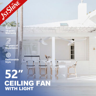 좋은 가격 52인치 모던 천장 선풍기 (ABS 날개 및 통합 LED 조명 포함) 온라인으로