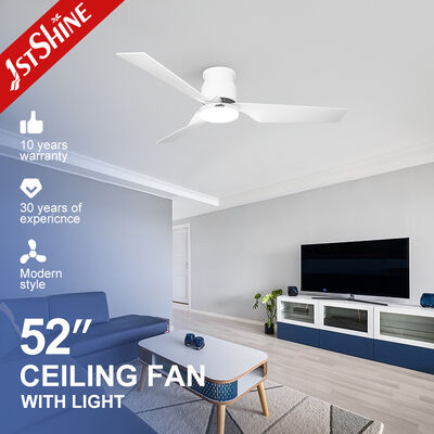 품질 52인치 로우 프로파일 디머블 LED 천장 팬 (ABS 블레이드 및 스마트 기기 지원) 공장